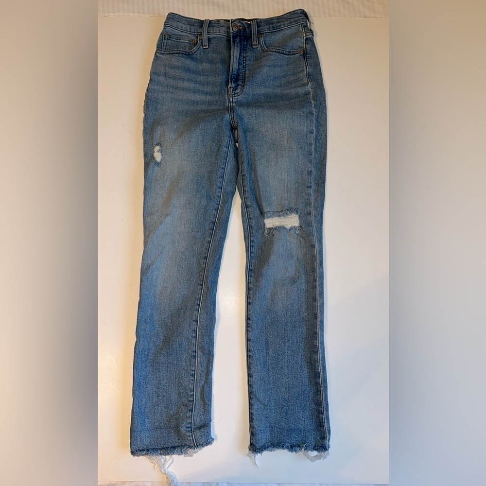 Madewell The Perfect Vintage Jean Women’s Size 24 High Rise Straight Frayed Hem